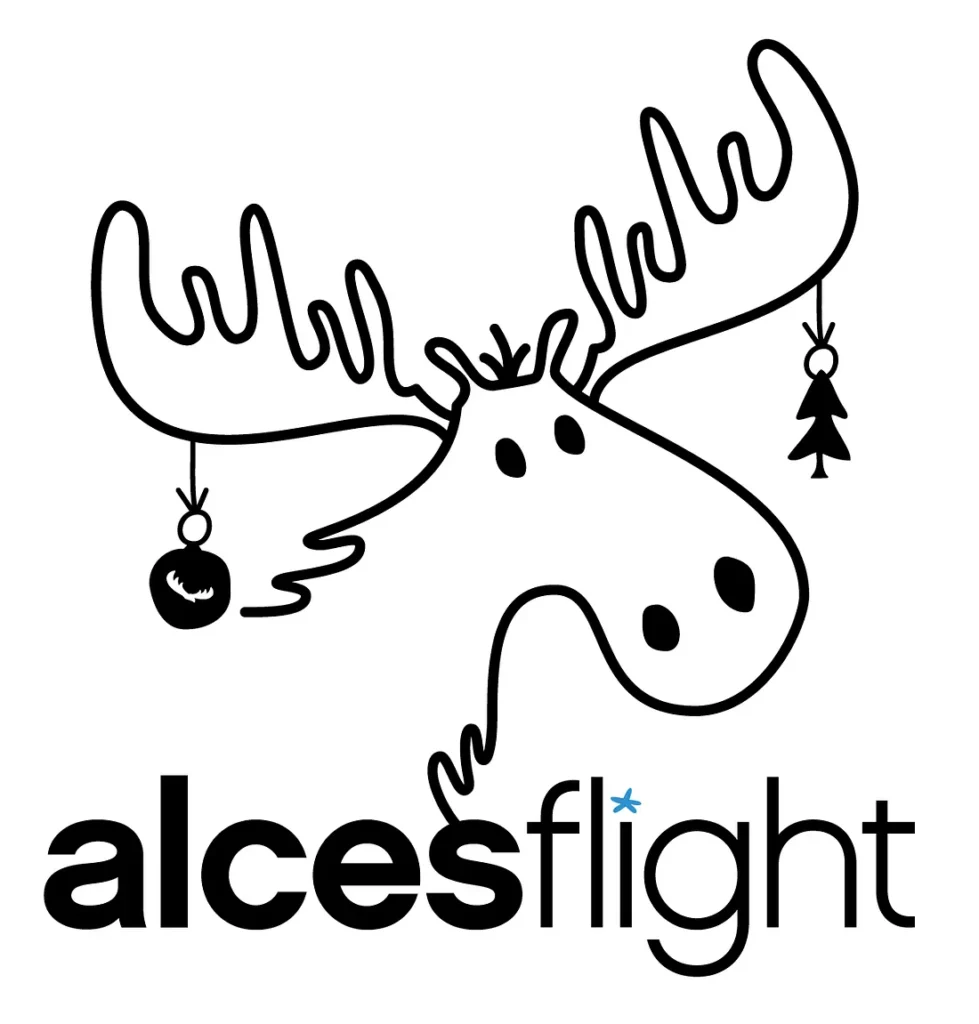 Alces Flight Cartoon
