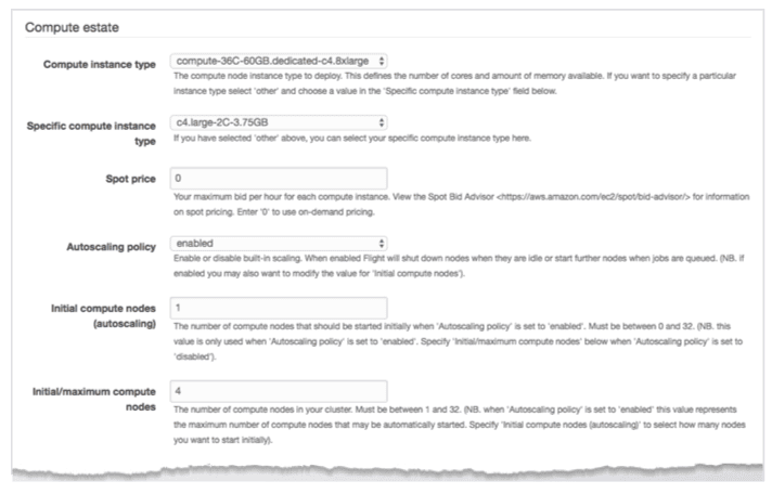 Compute estate settings for optimal performance with the Galaxy Application